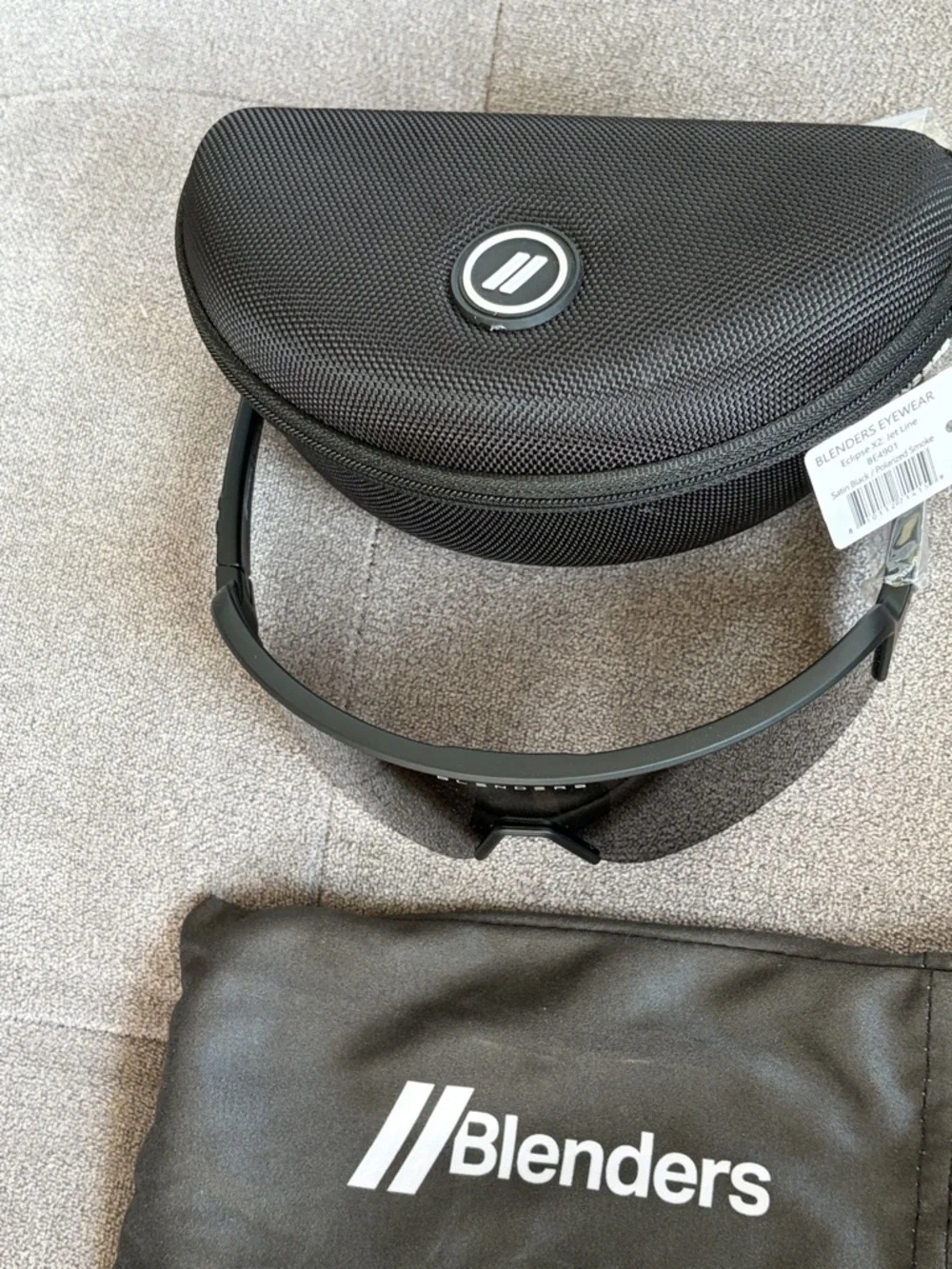 Blenders Black Shield-Style Eclipse X2 Jet line Glasses